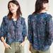 Anthropologie Tops | Anthropologie By Anthropologie Haida Peasant Top | Color: Blue/White | Size: S