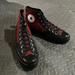 Converse Shoes | Converse High Tops | Color: Black/Red | Size: Men’s 9. Women’s 10.5