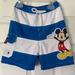 Disney Swim | Disney Mickey Mouse Swim Trunks Boys Size 18-24 Months | Color: Blue/White | Size: 18-24mb