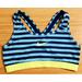 Nike Intimates & Sleepwear | Blue Striped Nike Sports Bra Size M | Color: Blue/Yellow | Size: M