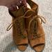 Jessica Simpson Shoes | Jessica Simpson Suede Block Heels | Color: Tan | Size: 8.5