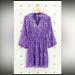 Lilly Pulitzer Dresses | Lilly Pulitzer Joella Metallic Silk Chiffon Dress. | Color: Gold/Purple | Size: 4