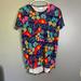 Lularoe Shirts & Tops | Lularoe Floral Shirt Size 14 | Color: Blue/Red | Size: 14g