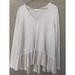 Anthropologie Tops | Anthropologie Eri + Ali Ruffled Waffle V Neck Top Size M Medium Thermal Flowy | Color: White | Size: M