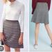 Anthropologie Skirts | Anthropologie Striped Zipper Back Mini Skirt | Color: Black/White | Size: 10