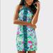 Lilly Pulitzer Dresses | Lilly Pulitzer Vena Stretch Shift Dress Early Bloomer 2 | Color: Green/Pink | Size: 2