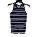 Athleta Tops | Athleta Women’s Racer Back Tank Top Size Medium Ribbed Tank Navy Blue And White | Color: Blue/White | Size: M