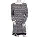 Michael Kors Dresses | Michael Kors Black Floral Stretch Long Sleeve Lightweight Shift Dress Sz Medium | Color: Black/White | Size: M