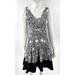 Nine West Dresses | Nine West Fit Flare Dress Sz 4 Black White Printed Sleeveless V Neck Swing | Color: Black/White | Size: 4