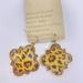 Anthropologie Jewelry | Anthropologie Cheetah Print Drop Earrings | Color: Brown/Gold | Size: Os