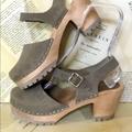 Free People Shoes | Free People Sandal Dover Suede Strap Platform Clog | Color: Brown/Gray | Size: 40 9.5