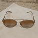 Burberry Accessories | Burberry Aviator Sunglasses | Color: Gold/Tan | Size: Os