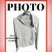 Athleta Tops | Athleta Womens Gray And White Pullover Stripe Light Gray Hoodie Size M | Color: Gray/White | Size: M