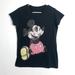 Disney Tops | Disney Mickey Mouse T - Shirt Womens Jr Size X 15/17 Black Short Sleeve Tee | Color: Black | Size: Xl