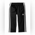 Adidas Bottoms | Adidas (3t) Toddler Boys' Active Sports 3 Stripe Athletic Jogger Pants | Color: Black/White | Size: 3tb