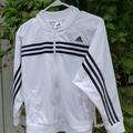 Adidas Shirts & Tops | Adidas 3-Stripe Track Jacket Youth Sz M 10/12 Nwot White/Black Unisex | Color: Black/White | Size: Youth Medium Unisex