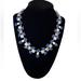 J. Crew Jewelry | J Crew Statement Necklace Silver Tone Blue Crystal Faceted Rhinestone 18” | Color: Blue | Size: Os