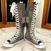 Converse Shoes | Converse Chuck Taylor All Star Knee High Patchwork Sneakers Women’s Size 6 | Color: Black/Tan | Size: 6