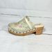 Free People Shoes | Free People Shoes Womens 40 Us 10 Clogs Platform Studded Floral Wooden Sample | Color: Cream/Pink | Size: 10