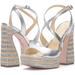 Jessica Simpson Shoes | Jessica Simpson Women's Dosia Strappy Platform Sandal Wedges | Color: Gray | Size: 7