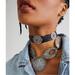 Free People Jewelry | Free People Vincent Choker Necklace Combo Southwest Concho Festival Boho New | Color: Red/Silver | Size: Os