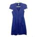 Anthropologie Dresses | Anthropologie Maeve Navy Blue Stripe Button Front Dress Cap Sleeve Size Xs | Color: Blue | Size: Xs