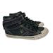Converse Shoes | Converse Girl's Pro Blaze Strap Hi Black W/Rainbow Thread Sneakers Size 3y | Color: Black | Size: 3g