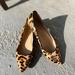 J. Crew Shoes | Jcrew Pointed Ballet Fat Shoes Animal Print Size 7 Leather | Color: Black/Brown | Size: 7