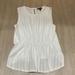 J. Crew Tops | J. Crew White Striped Cinched Tanktop Size Small | Color: White | Size: S