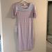 Lularoe Dresses | Lularoe Striped Julia Dress | Color: Blue/Pink | Size: Xxs