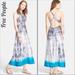 Free People Dresses | Free People - Intimately - Cut Out Sleeveless Silk Dress - Tie Dye Blue - Size M | Color: Blue/Gray | Size: M