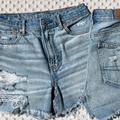 American Eagle Outfitters Shorts | 2 Pairs Of American Eagle (Highest Rise 90’s Boyfriend Shorts) Size 2. $25/Each | Color: Blue | Size: 2