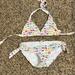 American Eagle Outfitters Swim | American Eagle Butterfly Two-Piece Bikini With Back-Clasp And Halter Tie Top | Color: White | Size: M