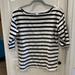 J. Crew Tops | J.Crew Structured Boatneck T-Shirt In Navy Stripe Size Small | Color: Black/Gray | Size: S