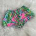 Lilly Pulitzer Bottoms | Lilly Pulitzer Girls Shorts Tiki Pink Palms With Pom Pom Trim Size 4 5 | Color: Pink | Size: 4/5