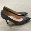 J. Crew Shoes | J.Crew Collection Suede And Glitter Toe Pump - Size 7 | Color: Gray | Size: 7