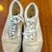 Vans Shoes | Cream Colored Lace Up Van Shoes - | Color: Cream | Size: 8