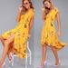 Free People Dresses | Free People Lost In You Yellow Floral Midi Dress | Color: Purple/Yellow | Size: S