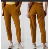 Athleta Pants & Jumpsuits | Brooklyn Ankle Pants Brass Yellow Size 8 Tall | Color: Gold/Tan | Size: 8 Tall