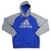 Adidas Shirts | Adidas Men's Large Climawarm Big Logo Hoodie Pullover Sweatshirt Blue Gray | Color: Blue | Size: L