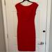 Anthropologie Dresses | Anthropologie Maeve Evangeline Red Back Cutout Vertical Darts Sheath Dress | Color: Red | Size: 0