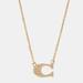 Coach Jewelry | Coach Pave Signature Necklace 91433 Gold | Color: Gold | Size: Os