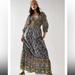 Free People Dresses | Free People Golden Hour Border Maxi Dress | Color: Blue/Orange | Size: L