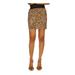 Michael Kors Skirts | Michael Kors Womens Beige Ribbed Animal Print Short Pencil Skirt Xxs | Color: Tan | Size: Xxs