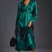 Anthropologie Dresses | Anthropologie Nikasha Embroidered Satin Dress | Color: Black/Green | Size: Mp