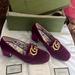 Gucci Shoes | Authentic Gucci Velvet Big Logo Shoes | Color: Gold/Purple | Size: 6