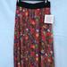 Lularoe Skirts | Lularoe Floral Paisley Long Lined Lucy Skirt Small | Color: Orange | Size: S