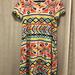 Lularoe Dresses | Lularoe Aztec Dress Short Sleeve Knee Length Casual Scoop Neck Size Xs | Color: Orange/Yellow | Size: Xs