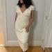 Zara Dresses | Cream Midi Dress Size L | Color: Cream | Size: L