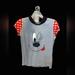 Disney Tops | Disney Juniors Large 11/13 Minnie Mouse Hooded Graphic Tee | Color: Gray/Red | Size: L